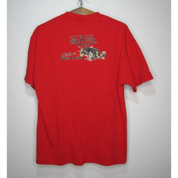 Y2K Von Dutch Originals Red "Deluxe Road Tester" T-Shirt Size XL - Picture 3 of 5
